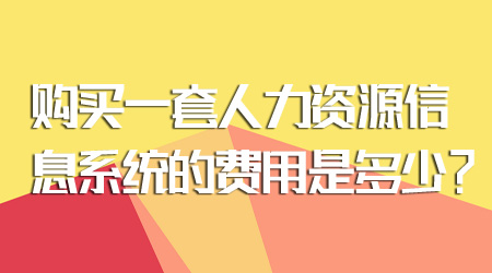 人力资源信息系统的费用