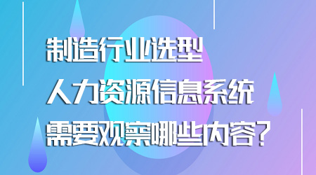 选型人力资源信息系统