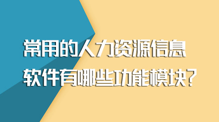 人力资源信息软件的功能模块