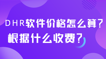 DHR软件价格怎么算.png