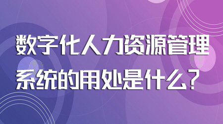 人力资源管理系统的用处