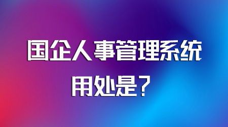 国企人事管理系统用处是