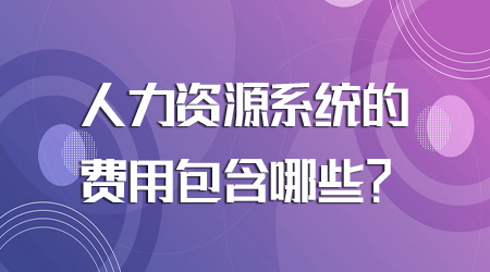 人力资源系统的费用