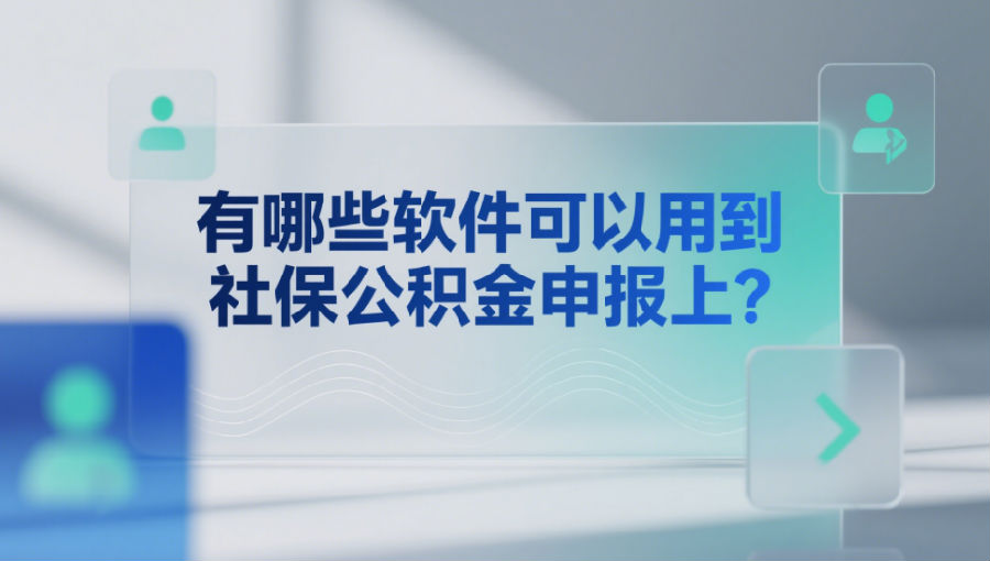有哪些软件可以用到社保公积金申报上