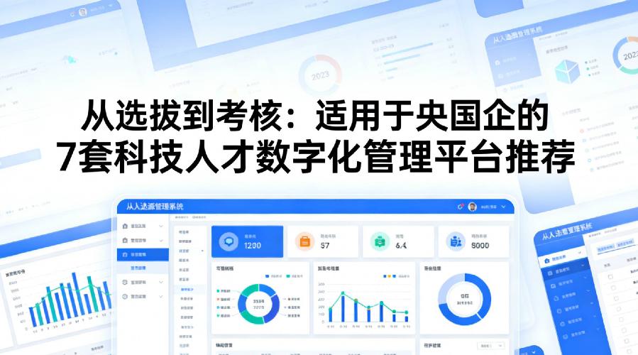 从选拔到考核：适用于央国企的7套科技人才数字化管理平台推荐