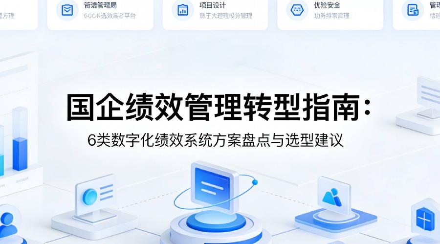 国企绩效管理转型指南：6类数字化绩效系统方案盘点与选型建议