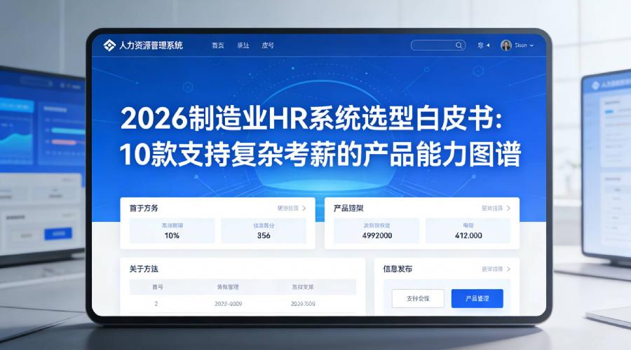 2026制造业HR系统选型白皮书：10款支持复杂考薪的产品能力图谱