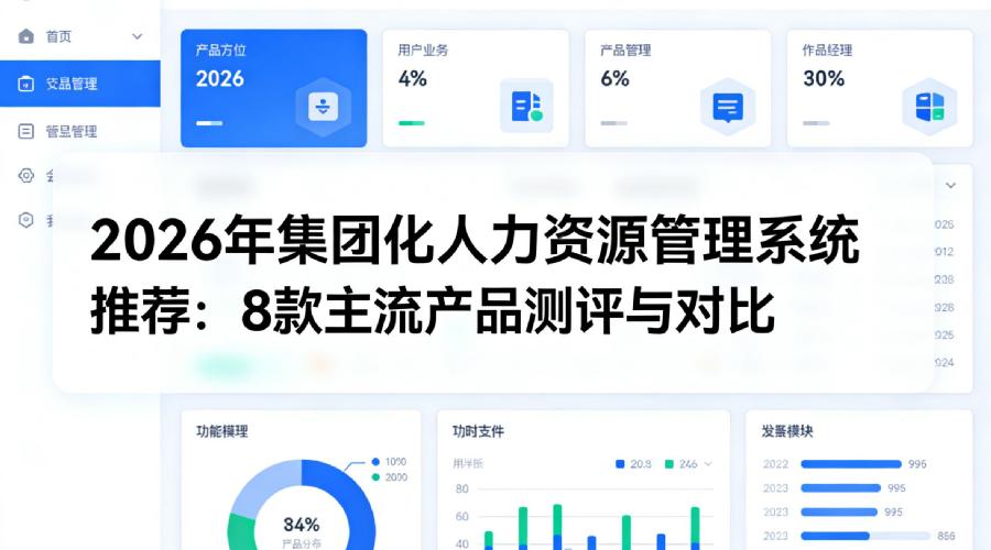 2026年集团化人力资源管理系统推荐：8款主流产品测评与对比