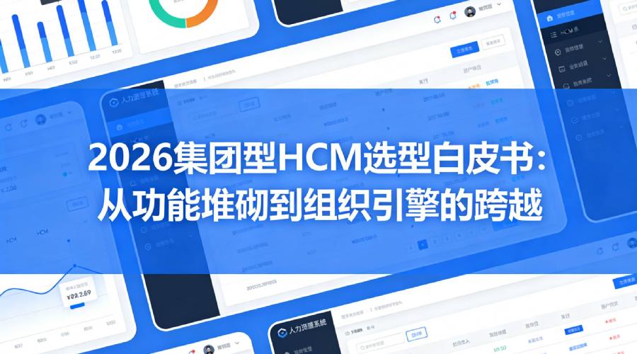 2026集团型HCM选型白皮书：从功能堆砌到组织引擎的跨越