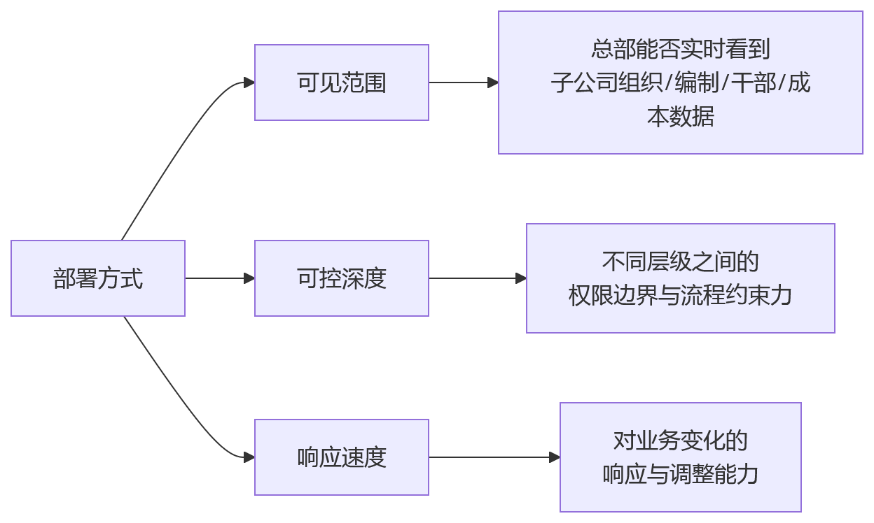 流程图 - 集团企业HR数字化部署方式怎么选？关键问题清单与决策指南