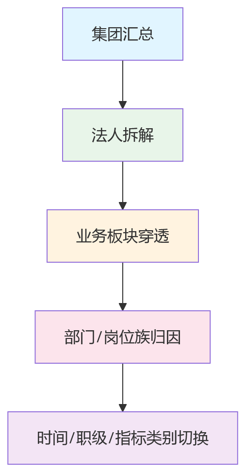 流程图 - 多法人集团绩效分析失真核心问题清单与解决路径