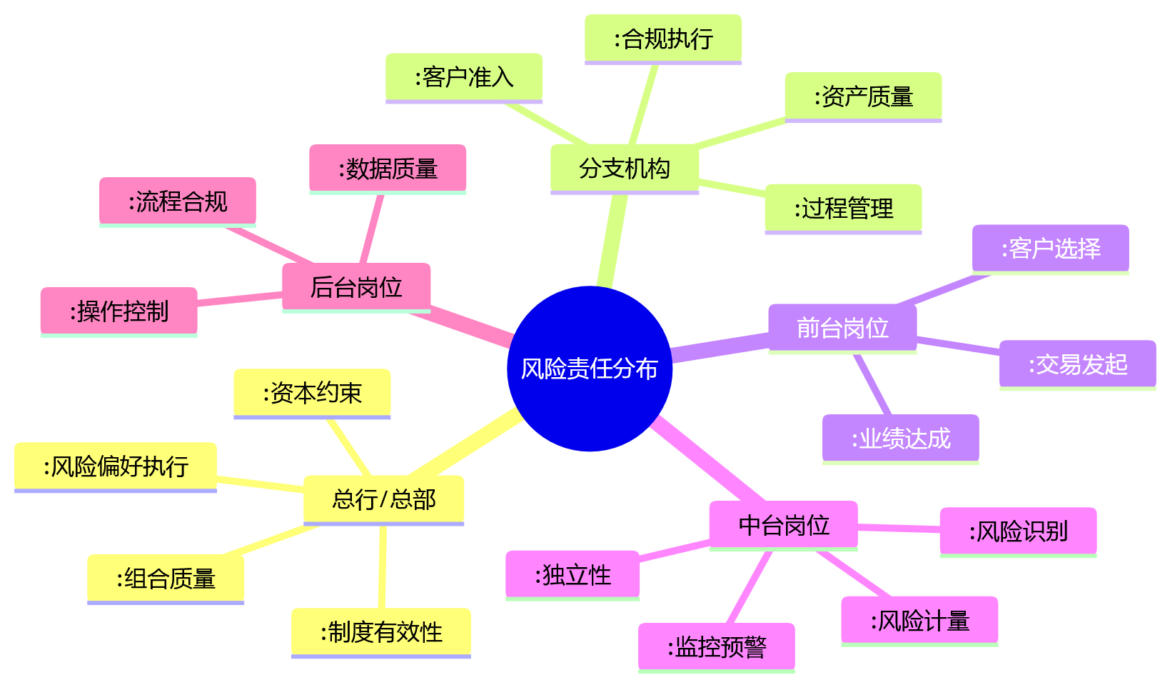 思维导图 - 金融企业绩效管理中风险权重设计核心问题清单